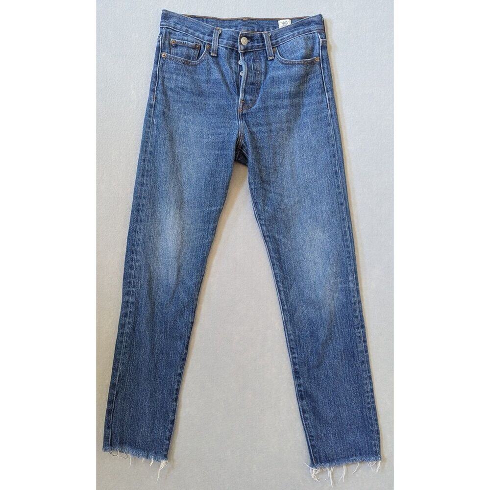 Rare Levi's Wedgie Fit Jeans W26 White Oak Cone Denim Rigid High Rise